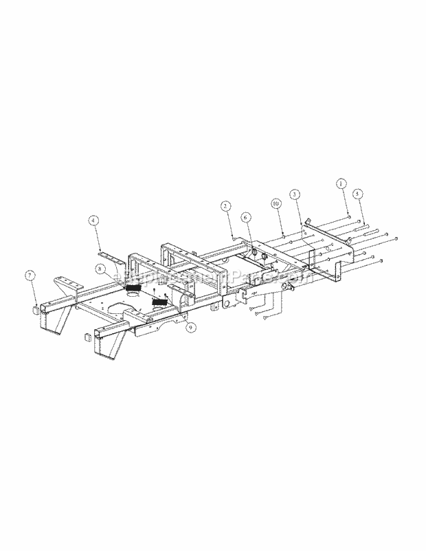 Frame Assembly Diagram and Parts List for M60-KHEFI 53AB5HEX750 Cub Cadet Sprayer